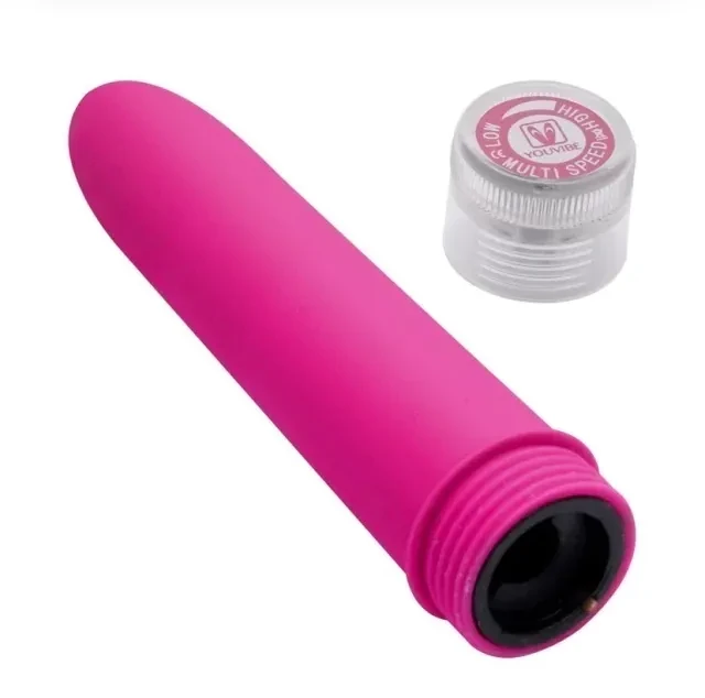 Vibrador Personal 13x2,5 cm Pink  A Pilha   - 3