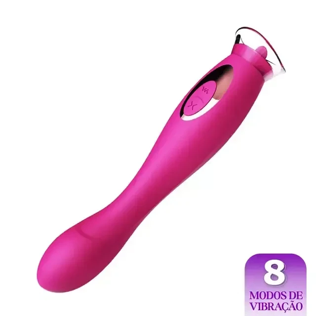 Vibrador com Língua Estimuladora Recarregável  - 1
