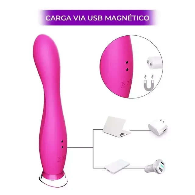 Vibrador com Língua Estimuladora Recarregável  - 4