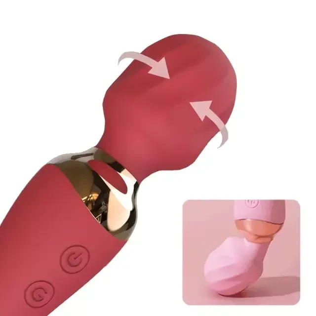 Vibrador Varinha Mágica Vinho Recarregavel  - 2