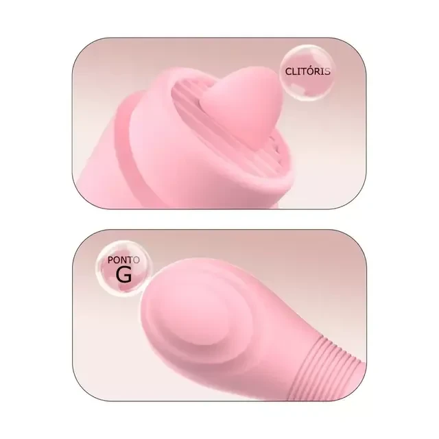 Vibrador Texturizado com Língua Recarregável  - 3