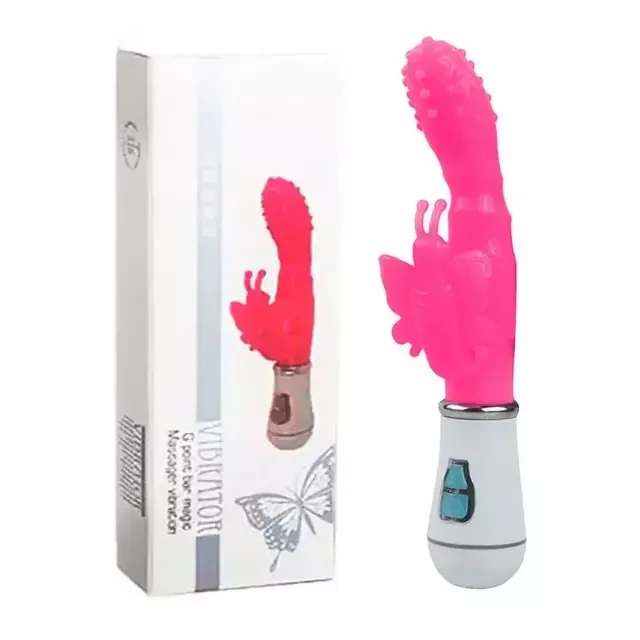 Vibrador em Silicone Jelly Butterfly a Pilha  - 1