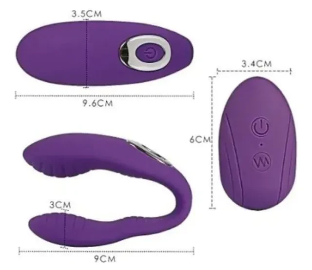 Vibrador de Casal com Controle Recarregavel  - 3