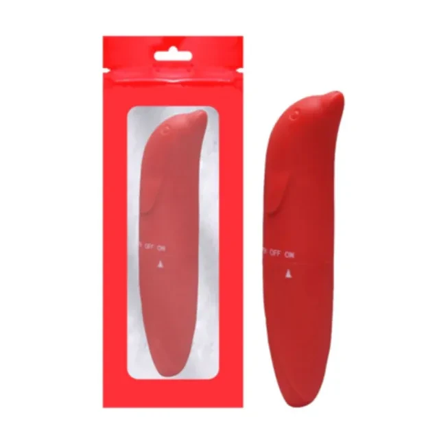 Vibrador Golfinho SI Vermelho Acompanha Pilha   - 1