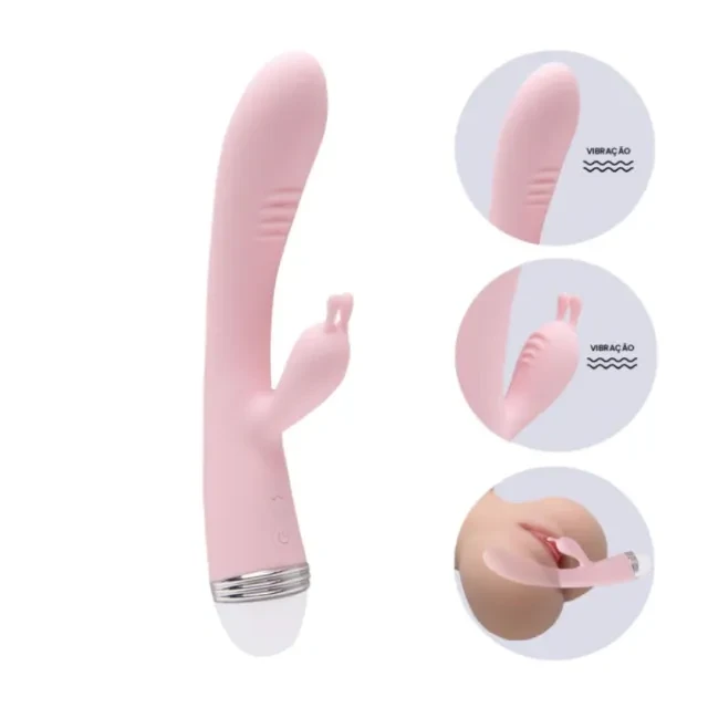 Vibrador com Estimulador de Clitoris Recarregável  - 3