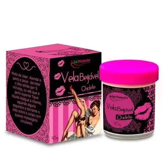 Vela para Massagem Beijável Chiclete Hot 🔥45g - 1