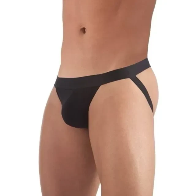 Cueca Jockstrap Preta Veste do P ao G   - 1