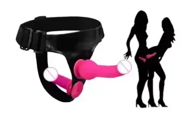 Cinta Peniana com Prótese Dupla Rosa  - 2