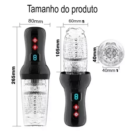 Masturbador Giratório Sobe e Desce  - 5