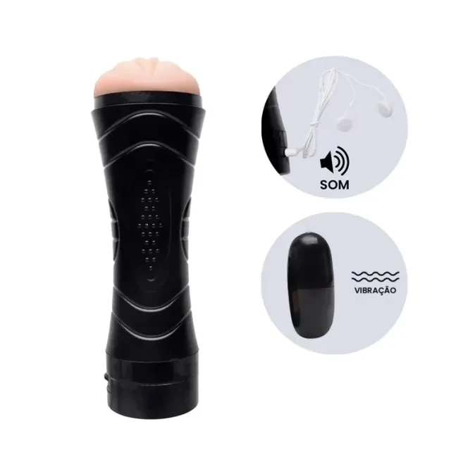 Masturbador com Vibro e Voz a Pilha  - 7