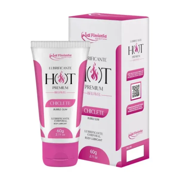 Lubrificante Beijável Hot Premium Chiclete 60g 