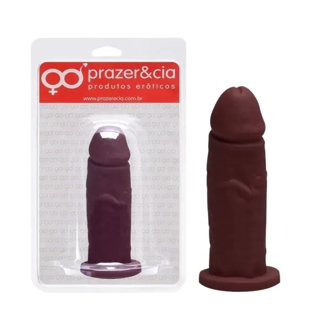 Prótese Chocolate 13,5 x 3,9 cm Prazer & Cia - 1