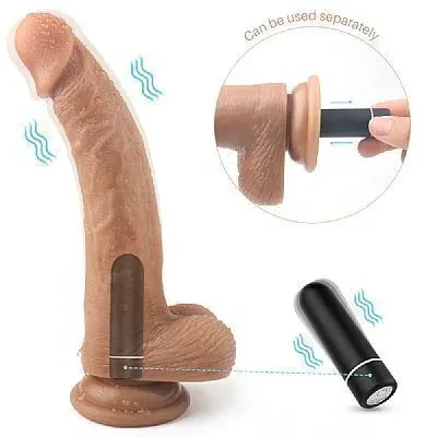  Prótese com Vibro 20 x 3,5 cm Recarregavel - 1