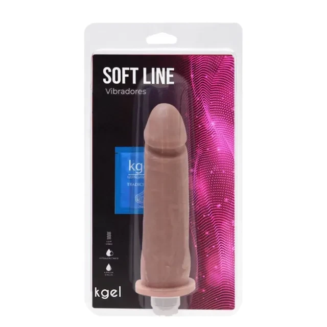 Prótese 19,5 x 4cm com Vibrador A Pilha - 2