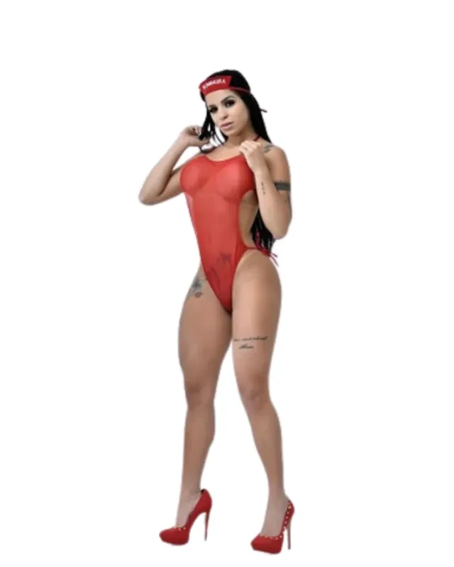 Fantasia Mini Bombeira Body Veste P e M  - 1