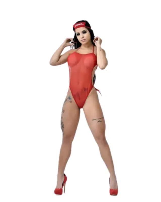 Fantasia Mini Bombeira Body Veste P e M  - 2