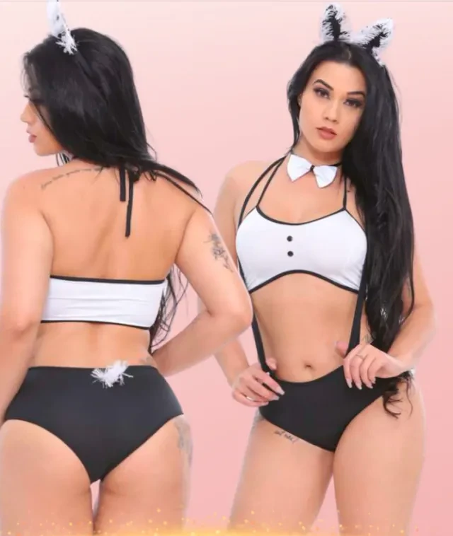 Fantasia Coelha Chic Veste do P ao G - 1