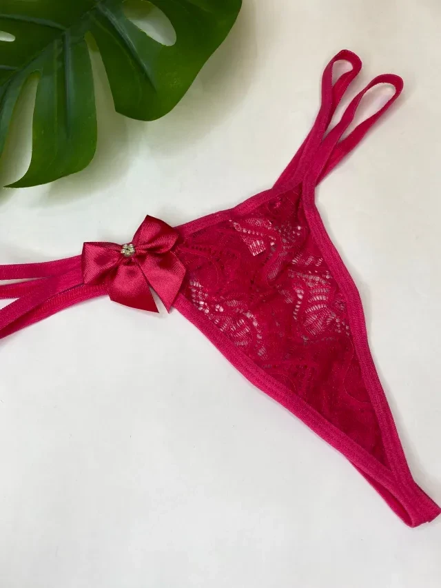 Calcinha 2 Laços Pink Veste P e M  - 2