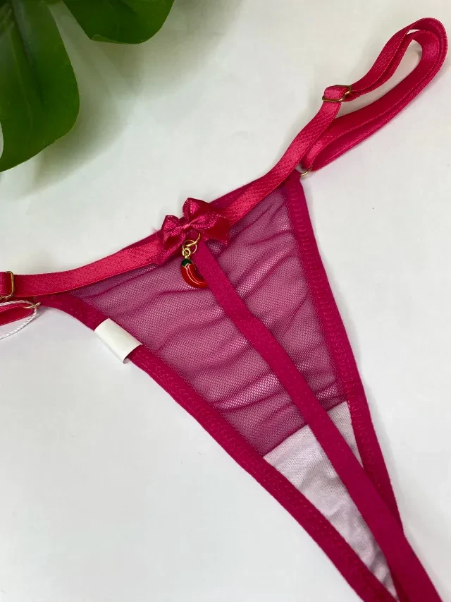 Calcinha Sexy Pimentinha Pink Regulável do P ao G - 2