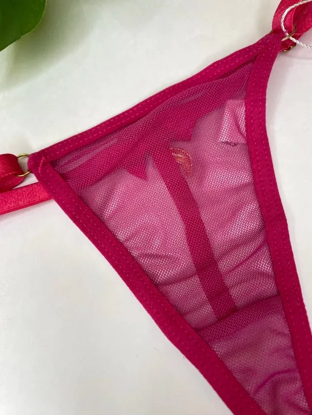 Calcinha Sexy Pimentinha Pink Regulável do P ao G - 1