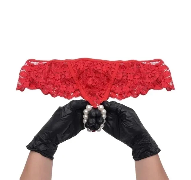 Calcinha Tailandesa com Algema Vermelha Veste do P ao G - 4