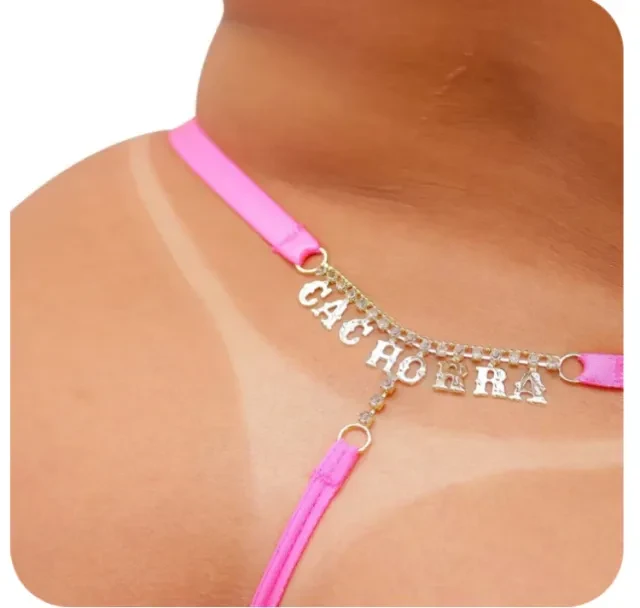 Calcinha Rosa com Frase “Cachorra” Plus Size Veste 48 ao 50 - 1