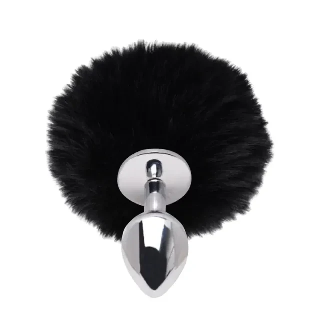 Plug P com Pompom Preto  - 3
