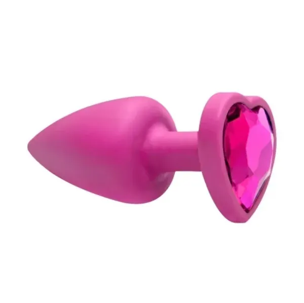 Plug P em ABS Rosa com Pedra Pink