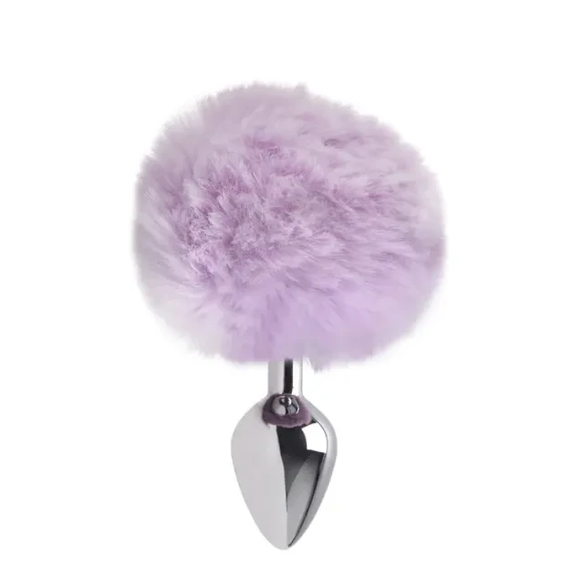 Plug M com PomPom Lilás - 1