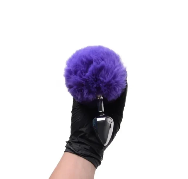 Plug M com PomPom Roxo - 3