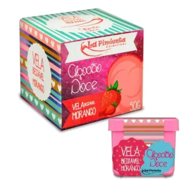 Vela Beijavel Hot Morango 50g - 1