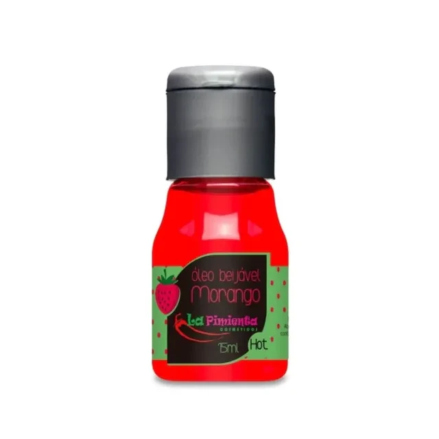 Óleo para Massagem Beijavel Hot 🔥Morango 15ml - 1