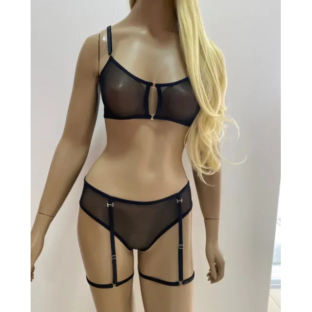Conjunto Hadassa em Tule Preto VESTE P e M - 1