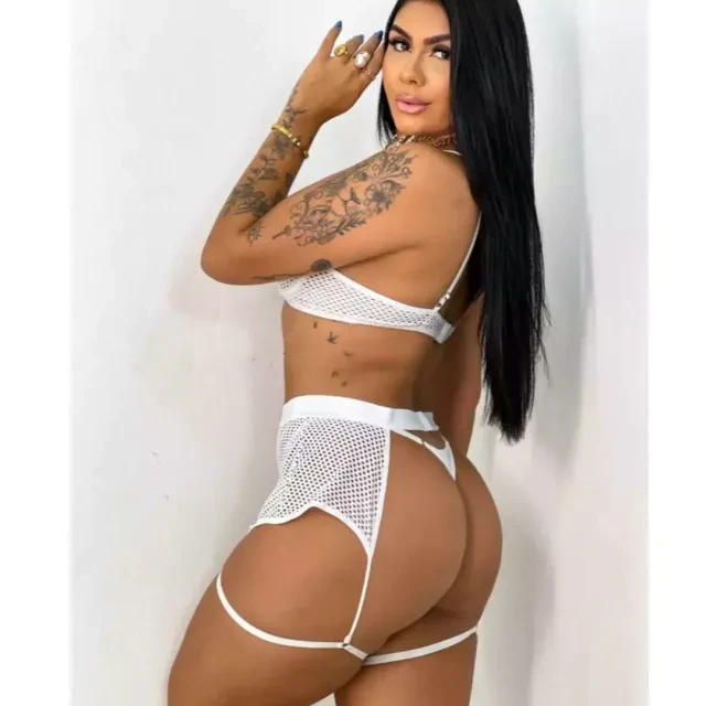 Conjunto Trio Sexy Arrastão TAM P Branco - 2
