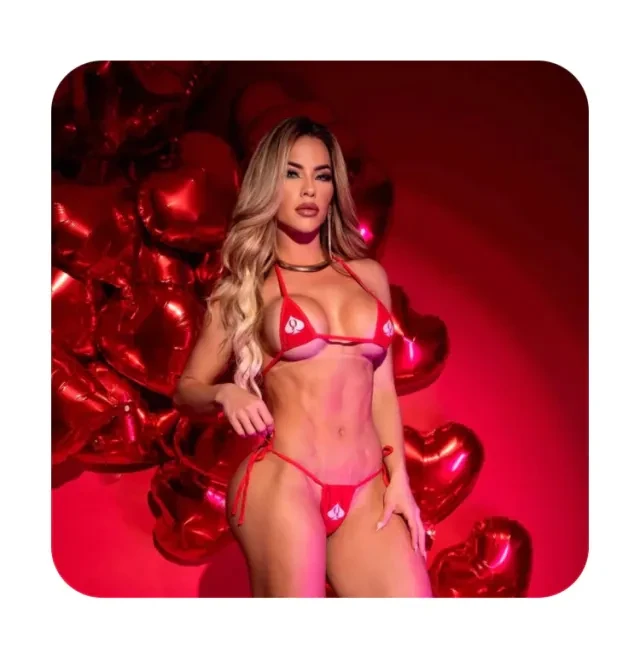 Conjunto Sensual Hotwife Vermelho VESTE P - 1