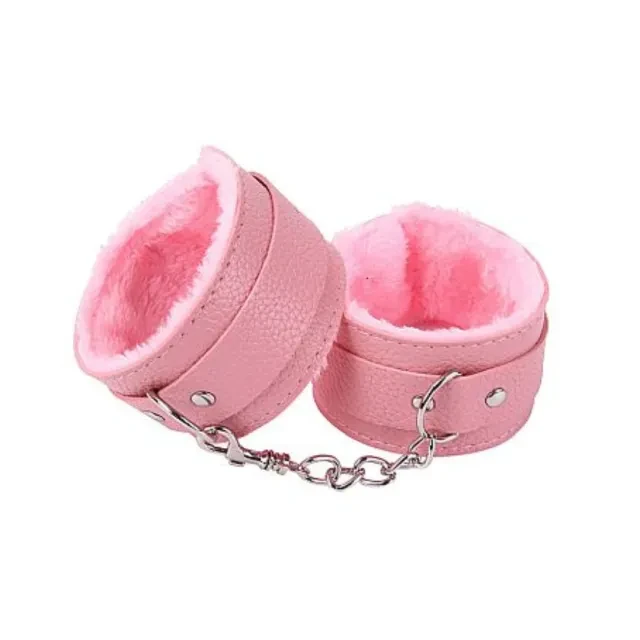 Algema com Corrente e Pelúcia Rosa  - 1