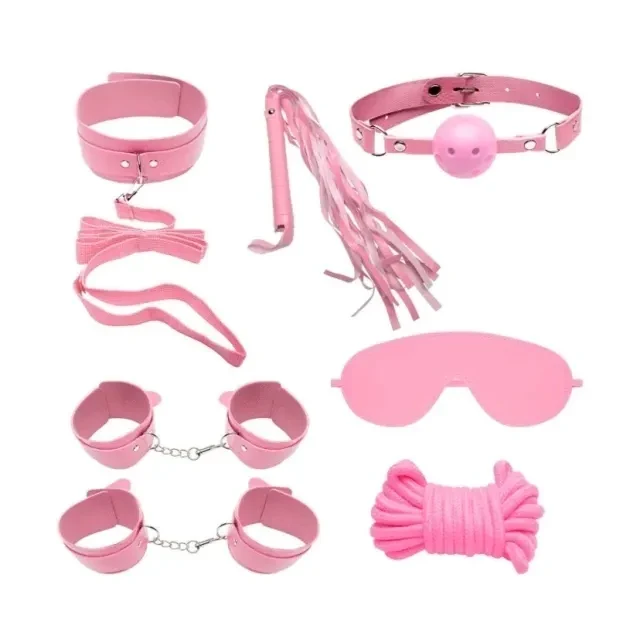 Kit Sado Erótico Bondage Rosa  - 1