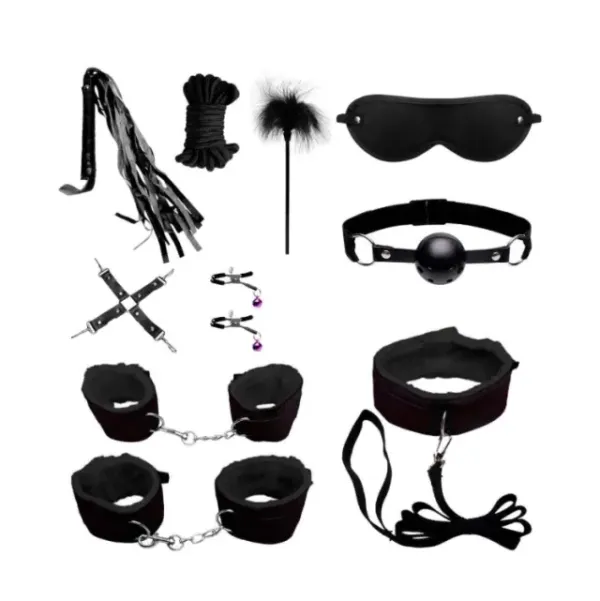 Kit Sado Bondage Peluciado 10 itens