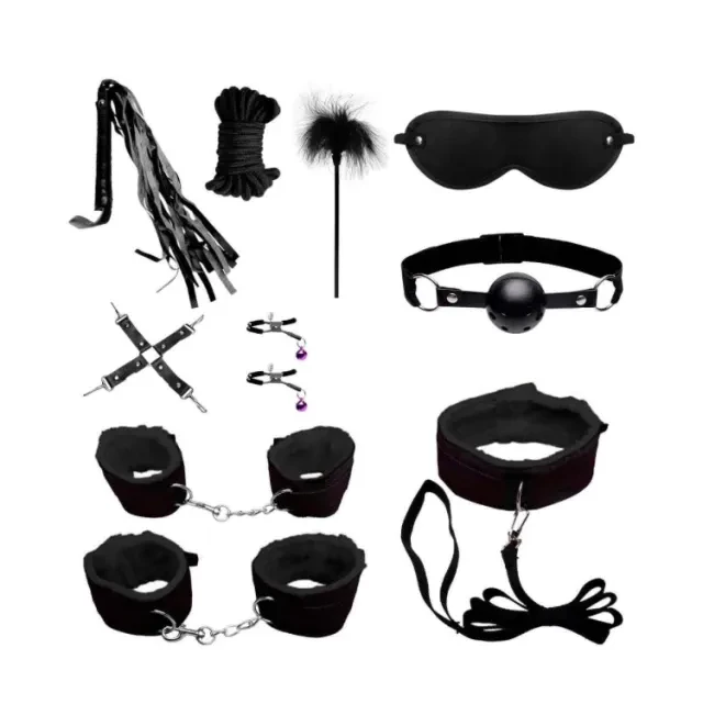Kit Sado Bondage Peluciado 10 itens - 1