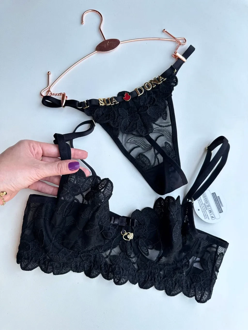 Conjunto  Personalizável Petala Preto   (LETRAS VENDIDAS SEPARADAMENTE) - 4