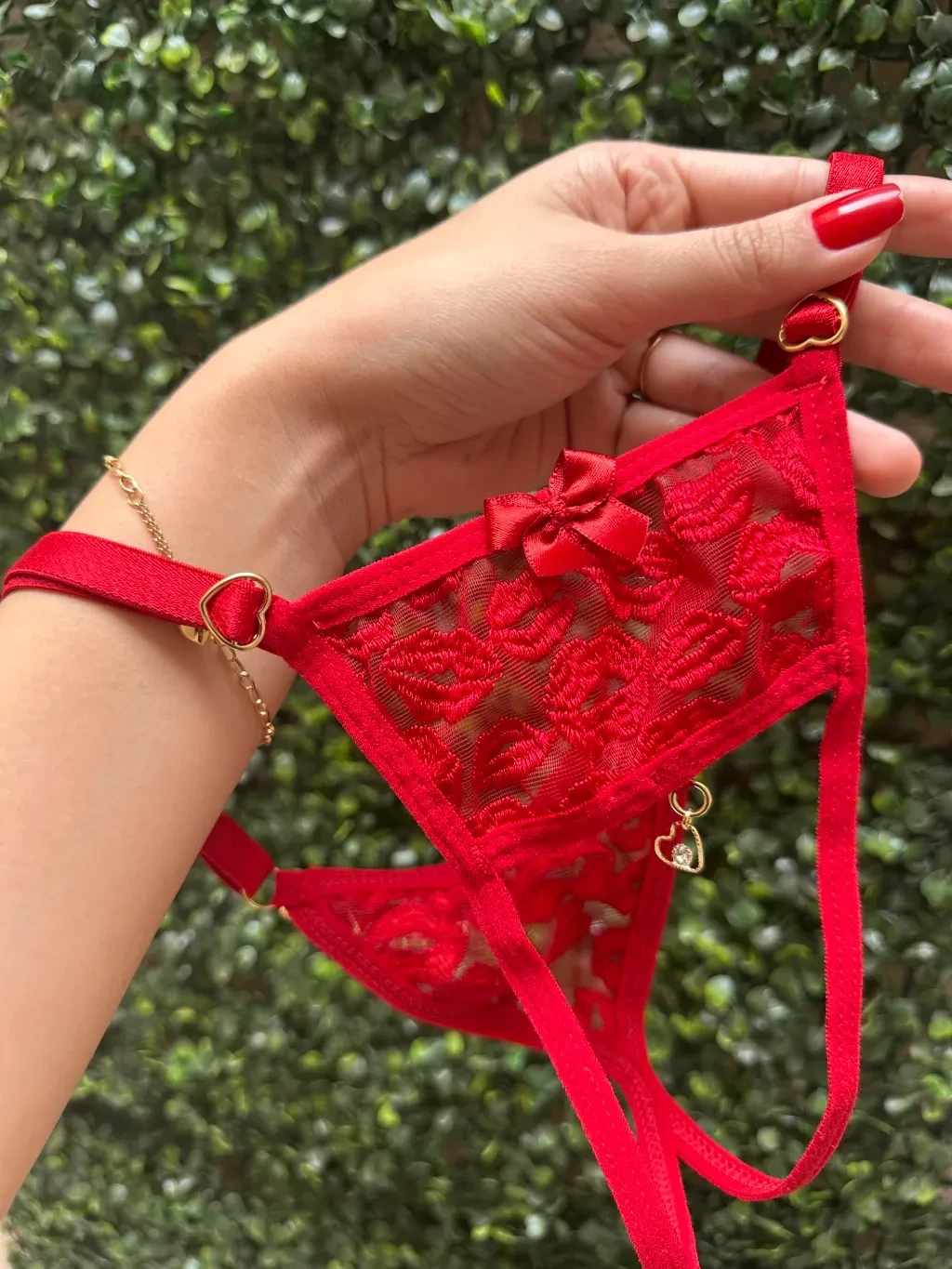 Calcinha Personalizável Vermelha  Apressadinha Boquinha Regulável do Pão G - 2