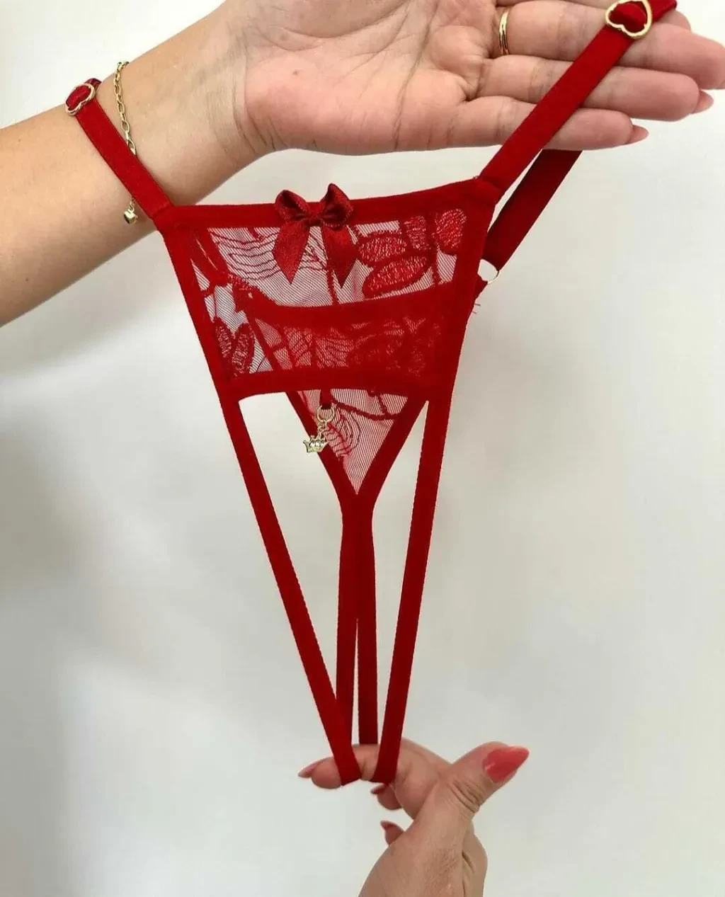 Calcinha Apressadinha Personalizável Pétala Vermelha Regulável do P ao G - 2