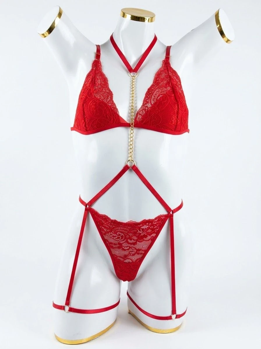 Conjunto  Bethy Vermelho Veste P e M  - 1