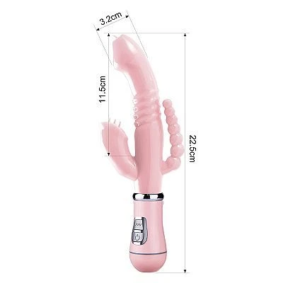 Vibrador em Silicone Jelly 3 em 1 A Pilha  - 2