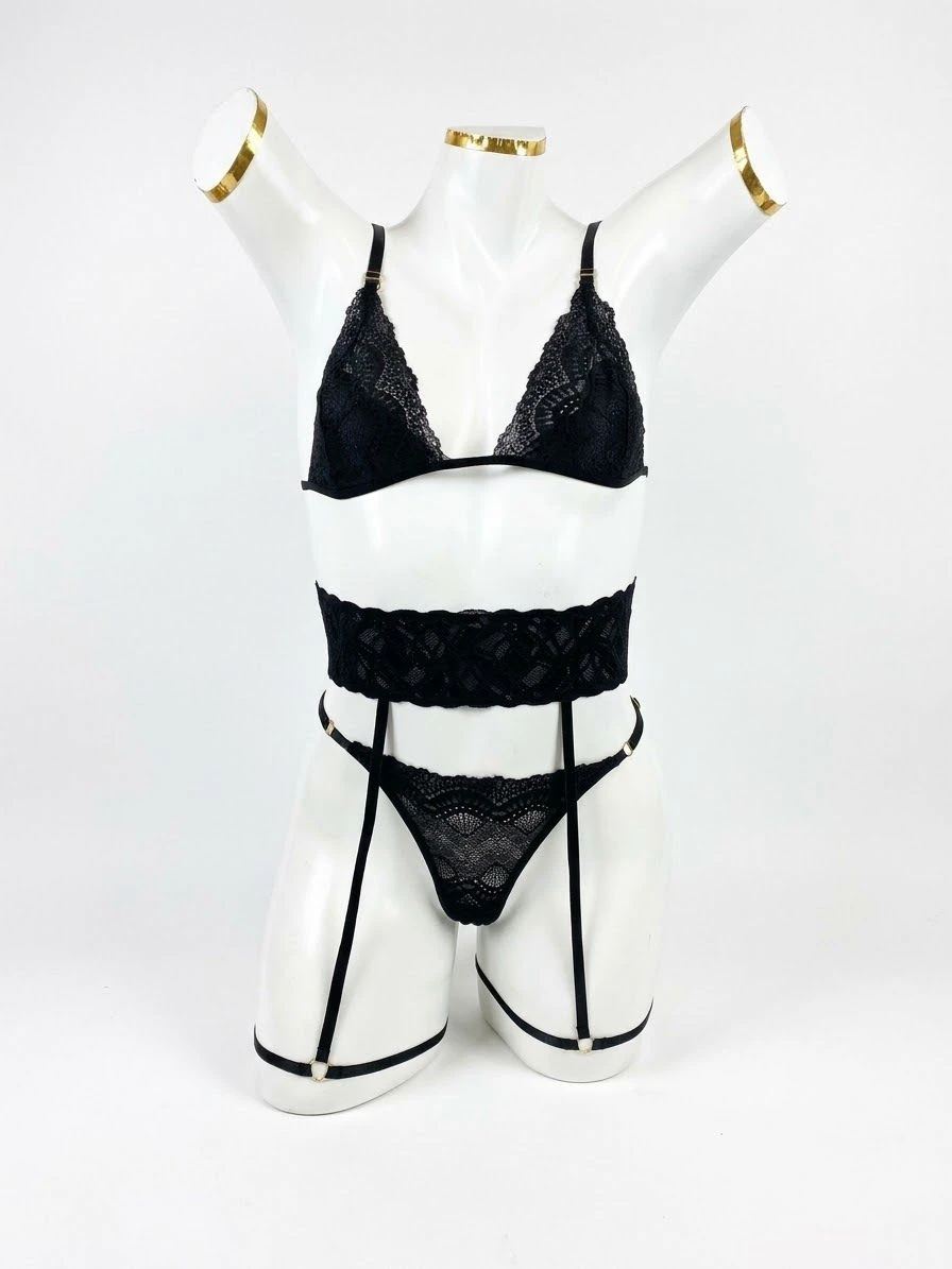 Conjunto Preto   Suzane com Cinta Veste P e M   - 1