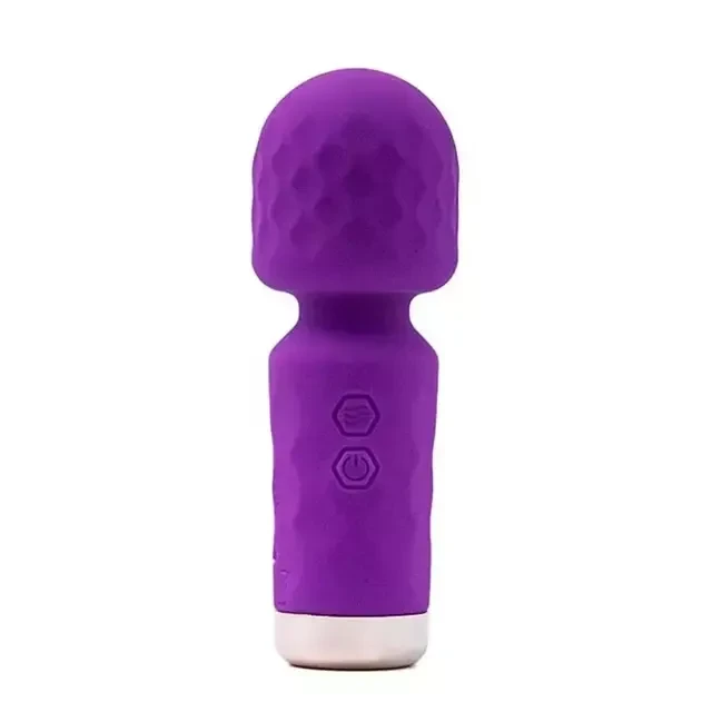 Vibrador Mini Varinha Mágica Recarregavel Roxa  - 1