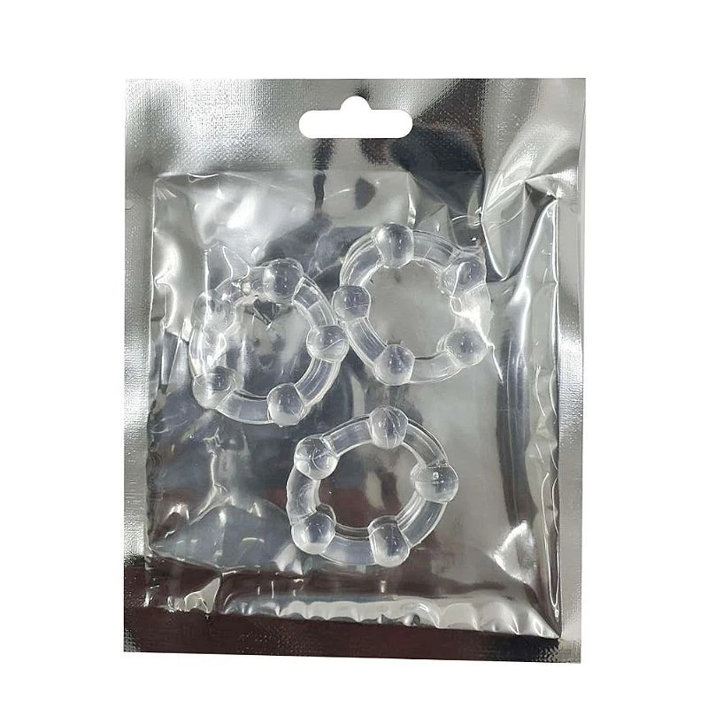 Kit 3 Aneis Peniano de Silicone Transparente  - 2