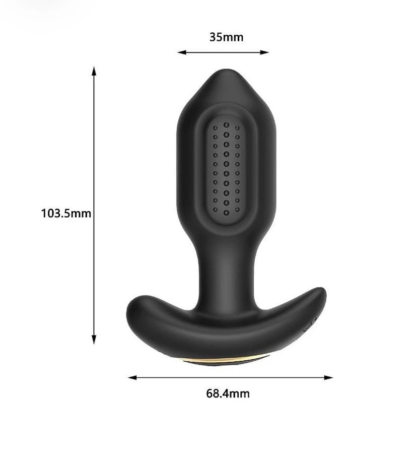 Plug Com Vibração e Rotação Via APP Recarregável  - 5