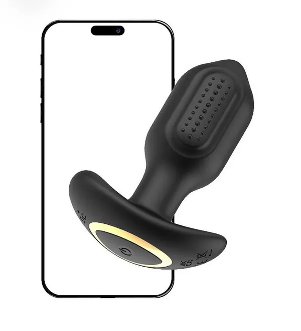 Plug Com Vibração e Rotação Via APP Recarregável 
