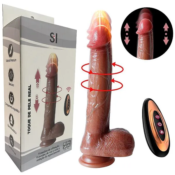 Prótese 23x 4,2 cm com Vibro e Controle Recarregável 